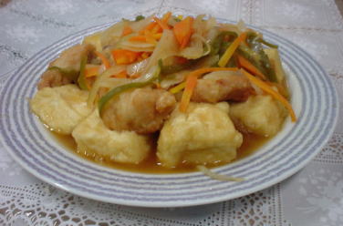 鶏唐揚げと豆腐の南蛮漬け